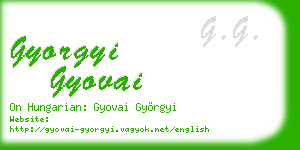 gyorgyi gyovai business card